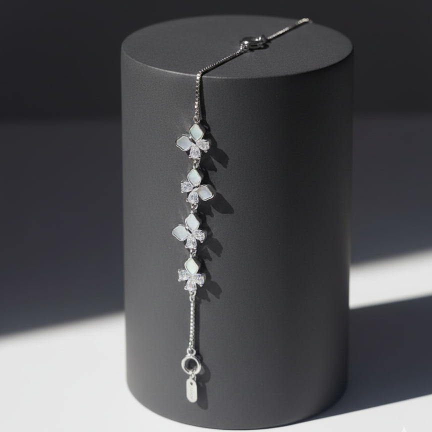 Dancing Butterflies Bracelet | Silver 925 | Rhodium Polish