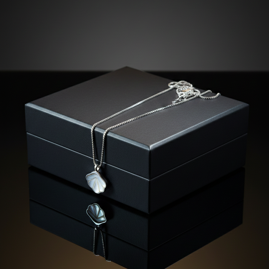 Ocean Seashell Pendant Chain | Silver 925 | Rhodium polish