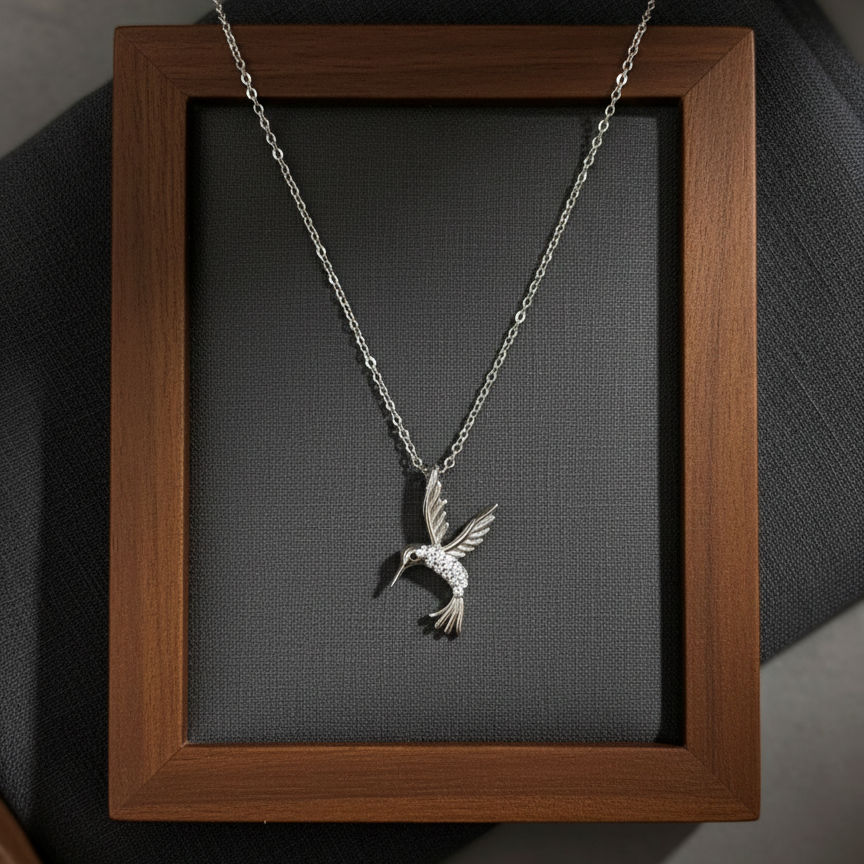 Hummingbird Pendant Chain | Silver 925 | Rhodium Polish